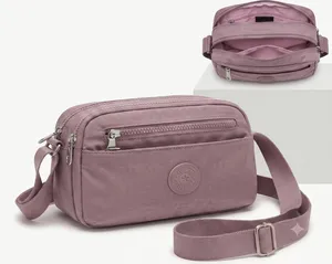 Multi-Zip Rectangular Crossbody Bag
