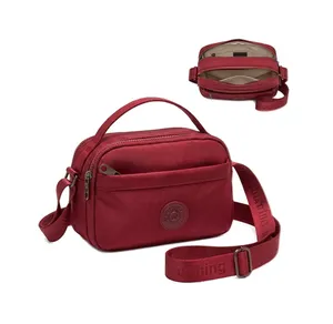 Multi-Pocket Rectangular Crossbody Bag