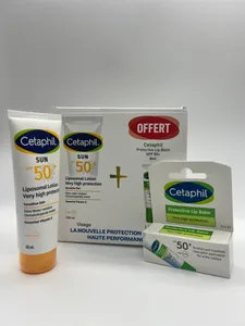 Cetaphil Sun Protection for Sensitive Skin: Lotion SPF 50 (Face & Body) + FREE Lip Balm SPF 50+