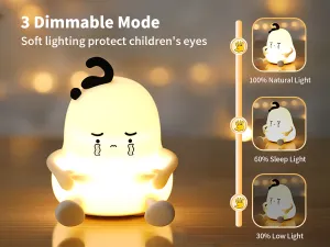 Teddy Crying Lamp with Phone Holder in Silicone