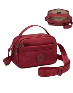 Multi-Pocket Rectangular Crossbody Bag
