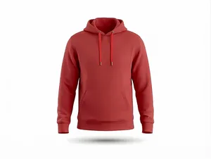 Customizable Heather Red Minimalist Hoodie