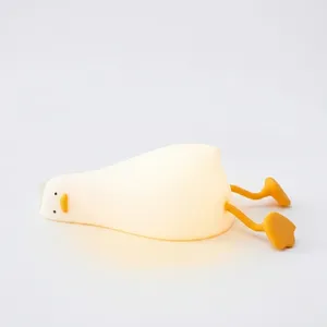 Lying Flat Duck Silicone LED Night Light