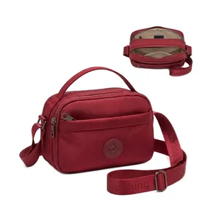 Multi-Pocket Rectangular Crossbody Bag