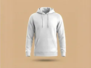 Customizable Heather White Minimalist Hoodie