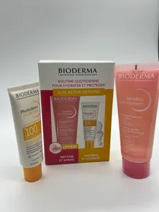 Bioderma Daily Hydration & Protection Routine: Photoderm MAX SPF 100 + Sensibio Foaming Gel