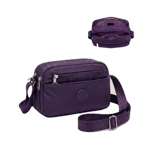 Multi-Zip Rectangular Crossbody Bag