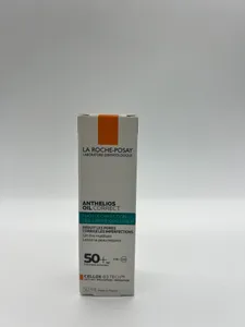 La Roche-Posay Anthelios Oil Correct SPF 50+: Daily Sun Protection & Skin Imperfection Corrector.
