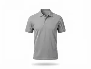 Customizable Elegant Grey Classic Polo Shirt