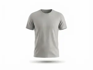 Customizable Heather Grey Minimalist T-Shirt