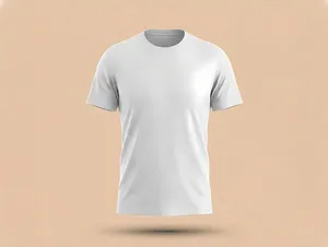 Customizable Heather White Minimalist T-Shirt